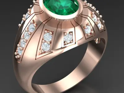Luxury Men Rings Designs 4MR018 3D print model
