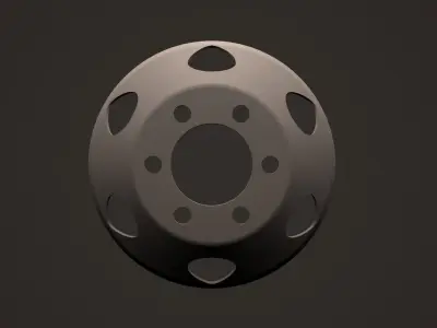 WHEEL DISC TRUCK Low-poly 3D model