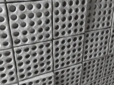Stone many hole panel n1 3D model