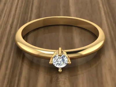 Jewelry Diamond Ring 3D print model