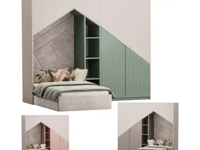 Childrens bunk bed 32 3D model