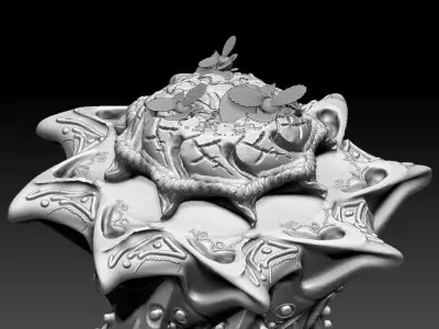 Artifact table with Pie of Life 3D model