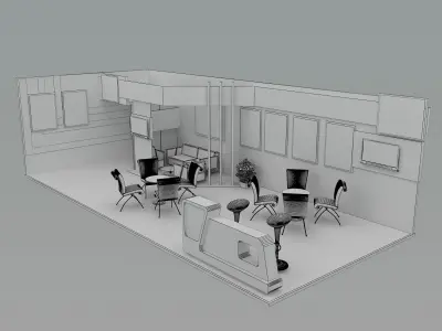 Booth Exhibition Stand a490b 3D model