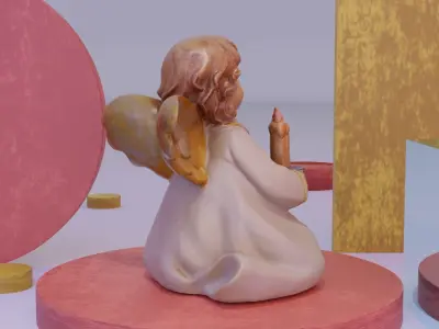 Angel poor art 01 high-poly 3D model