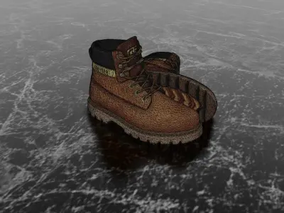 GREYDER - 3D BOOTS - CAMEL Low-poly 3D model