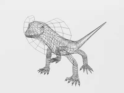 Kingy Lizard Low-poly 3D model