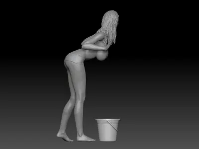 CAR WASH GIRL 2 3D print model