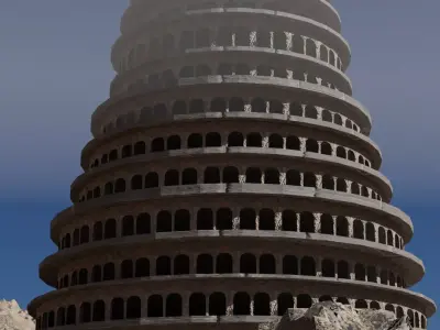 babel tower 3D model