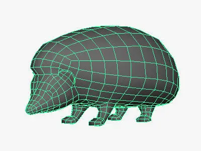 Low Poly Hedgehog Low-poly 3D model