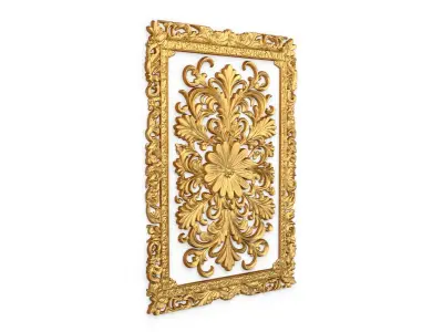 classical door decor 01 3D model