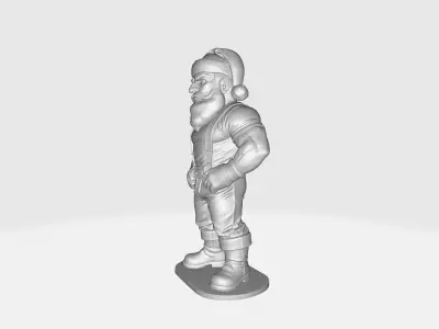 Tough Santa Claus Muscular Christmas Figurine Holiday Decor 3D print model