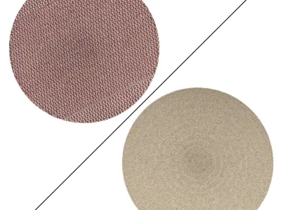 Round Rug Set 248 3D model