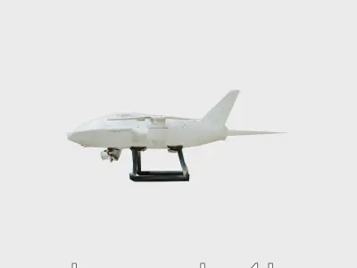 Aerial Drone System Hermes D Design with Propulsion Detailing Low-poly 3D model