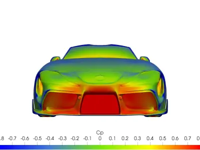 Toyota Supra 2020 solid for CFD or 3D printing 3D model 3D model