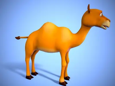 cartoon camel Low-poly 3D model