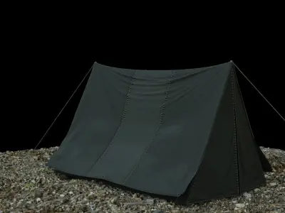 french army tent  Free 3D model