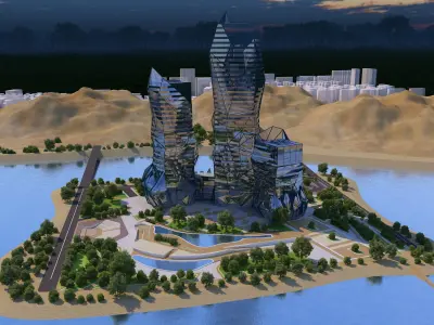 0061 - Deconstruction Skyscraper - 2Ds Plans - 3Ds Files 3D model