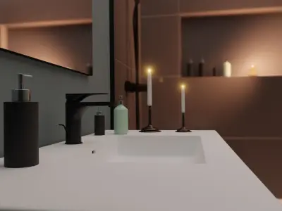 Bathroom Interior 1 Free 3D model