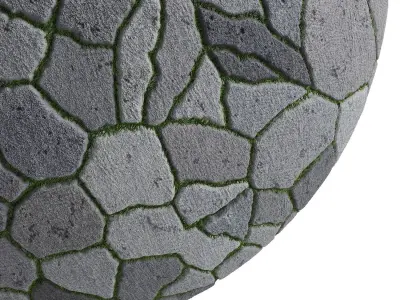 Grass Stone Materials6- By 3 color Pbr By Sbsar 4k Texture