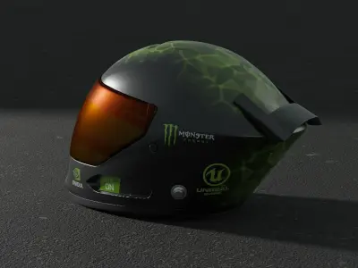 Helmet monster energy 3D model