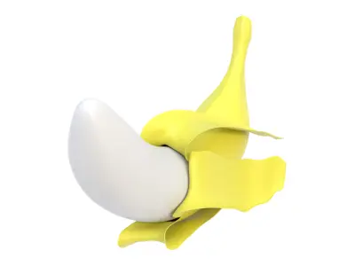 Banana plastic 02 3D model