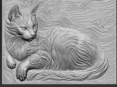 Cat A52 3D print model
