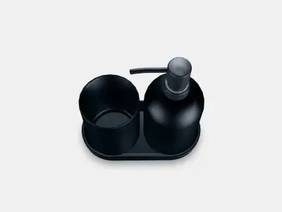 GANSJON 3-piece bathroom set Low-poly 3D model