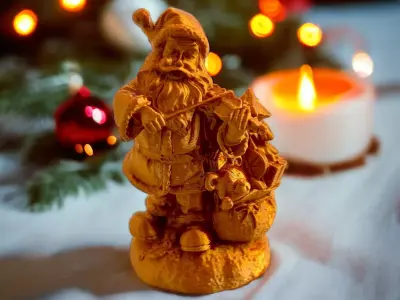 Santa and Teddy 3D print model