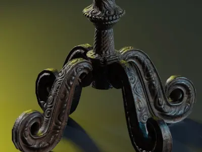 Wooden Coffee tea table Free low-poly 3D model