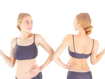 Scan woman sport 18 Low-poly 3D model