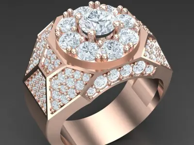 Luxury Men Rings Designs 5MR061 3D print model
