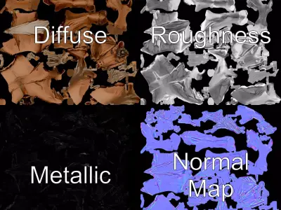 Bronze Stallion Sculpture model pack Low-poly 3D model