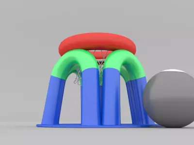 Inflatable game balloon Low-poly 3D model