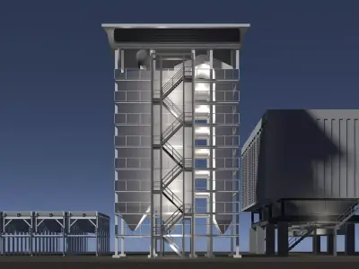 Industrial building layout 25-43 3D model