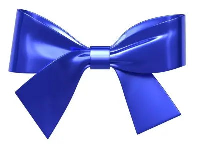 Christmas Bow Ribbon 80 Low-poly 3D model