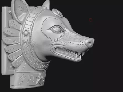 Dog sculpture 3D print model 2