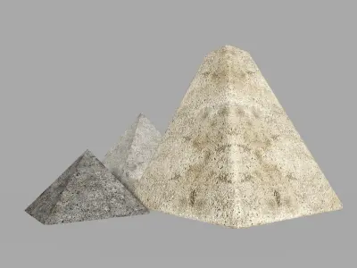 Miniature Pyramid Decoration Low-poly 3D model