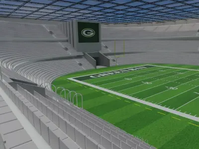 Green Bay Packers - American Football Stadium Low-poly 3D model