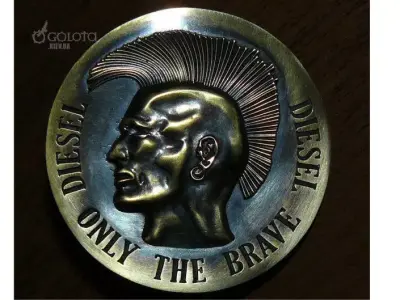 Diesel Warrior Belt Buckle replica 3D print model