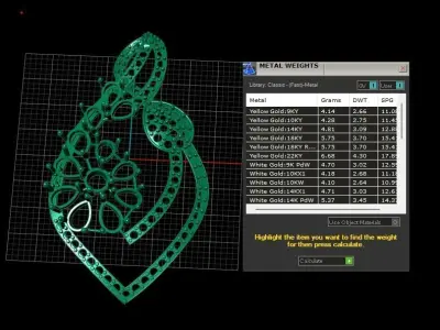 Luxury Diamond Pendant 3d Printable Model 3D print model purchase