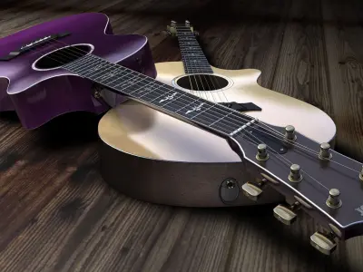 Taylor 612 Acoustic Guitar 3D model