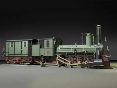 Steyerdorf Steam Locomotive Engine Free 3D model