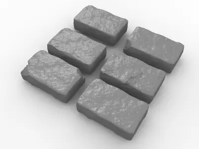 Brick Set stack of bricks 3D model