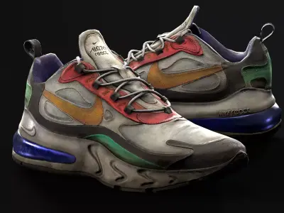 Nike Air Max 270 React LowPoly  Low-poly 3D model