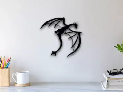 Dragon Wall Art 3D print model buy