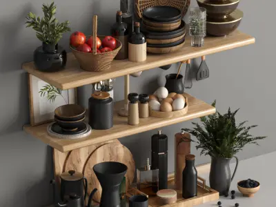 kitchen accessories 008 3D model