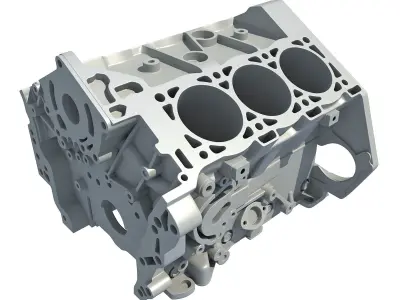 V6 Engine Block 3D model