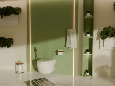 Modern Luxury Bathroom 3D model