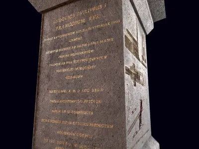 Obelisque du Louxor Low-poly 3D model