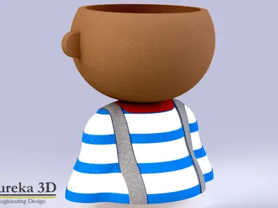 Monkey  flowerpot 3D print model